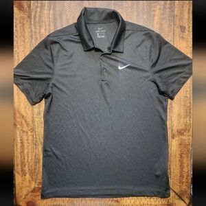 Nike Mens Dri-Fit Polo Golf Shirt Short Sleeve Size Large Black - NEW W/O TAGS -
